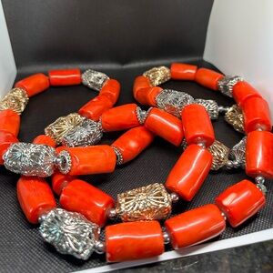 African Weighted Beads Necklace #Jewelry